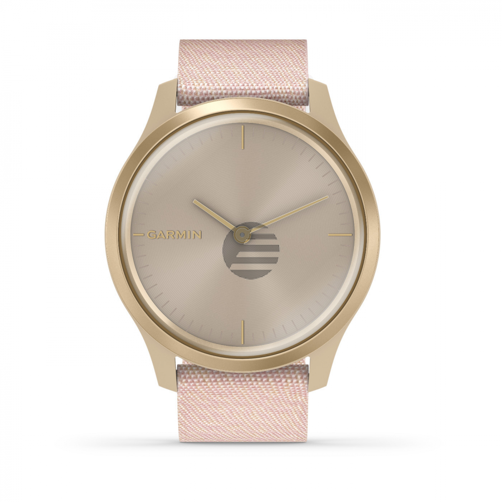 Garmin vivomove Style Hybrid-Smartwatch weißgold/rosa