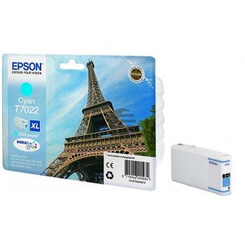 Epson Tintenpatrone cyan HC (C13T70224010, T7022)