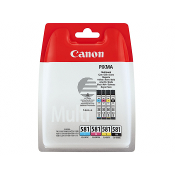 Canon Tintenpatrone gelb, magenta, schwarz, cyan (2103C005, CLI-581BK, CLI-581C, CLI-581M, CLI-581Y)