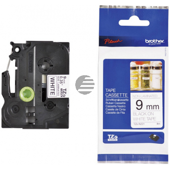 Brother Schriftbandkassette schwarz/weiß (TZE-N221)