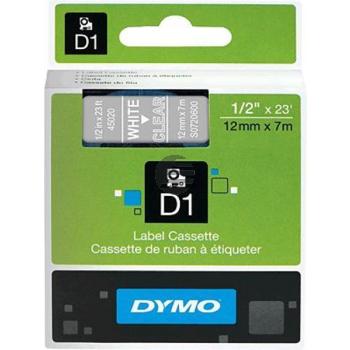 Dymo Schriftbandkassette weiß/transparent (45020)