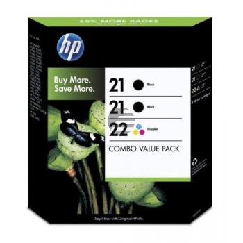 HP Tintendruckkopf cyan/magenta/gelb, 2 x schwarz (SD400AE, 21/22)