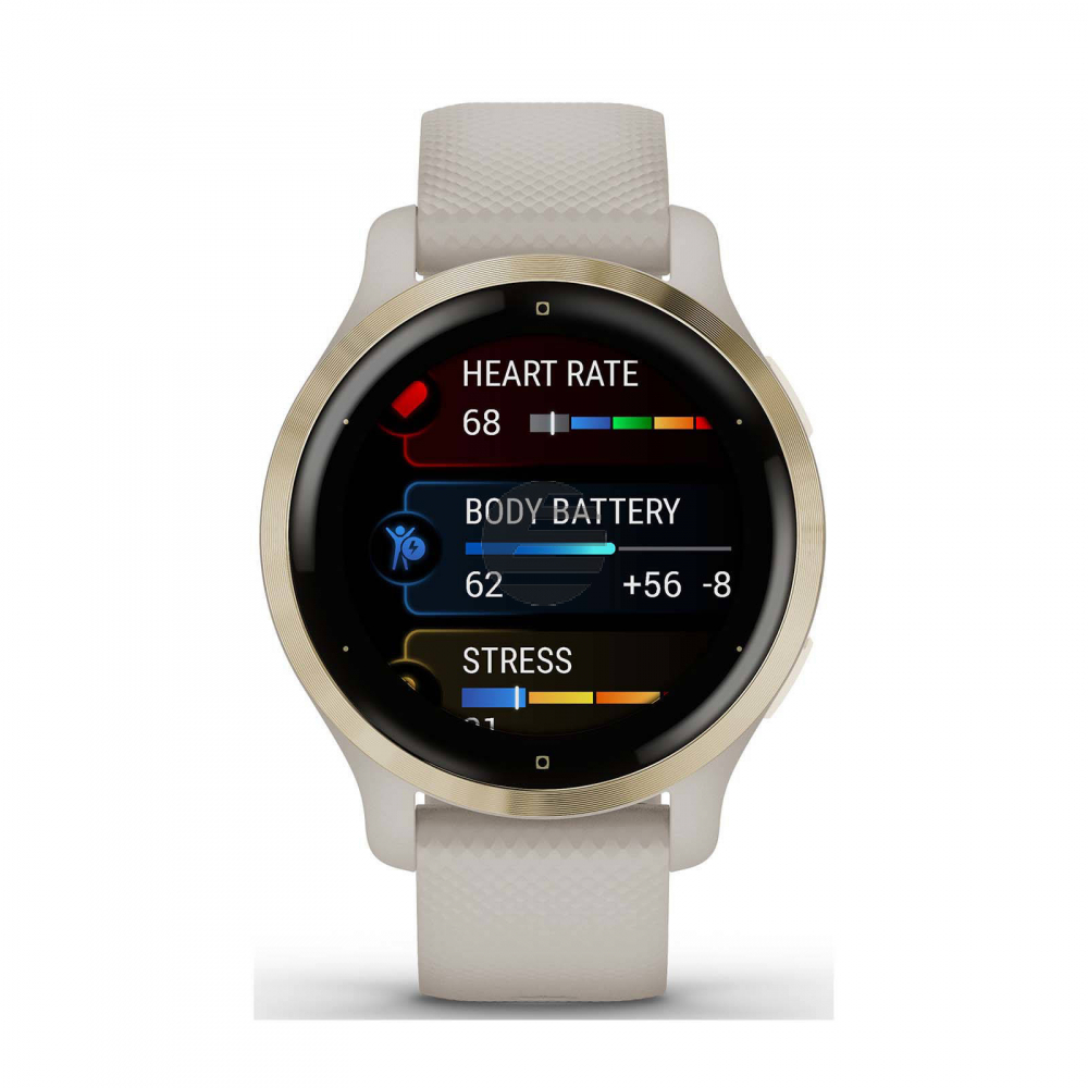 Garmin Venu 2S Smartwatch, beige/hellgold