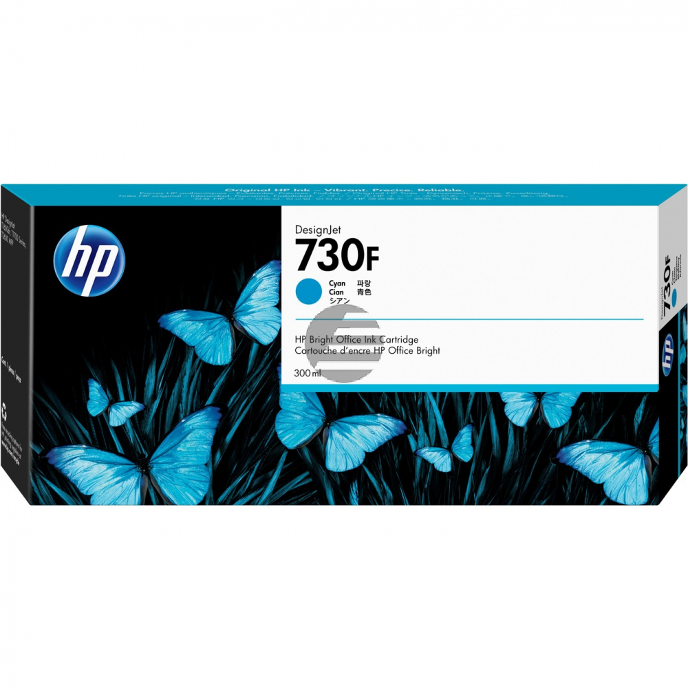 HP Tintenpatrone cyan (1XB27A, 730F)