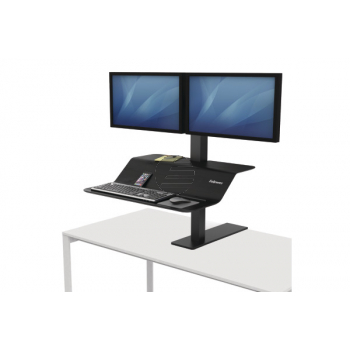 FELLOWES Lotus VE Sitz-Steh Workstation 8082001 für 2 Monitor schwarz