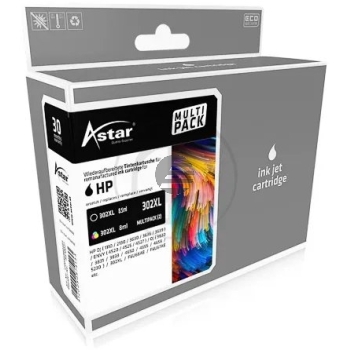 Astar Tintendruckkopf cyan/magenta/gelb, schwarz HC (AS70027) ersetzt 302XL