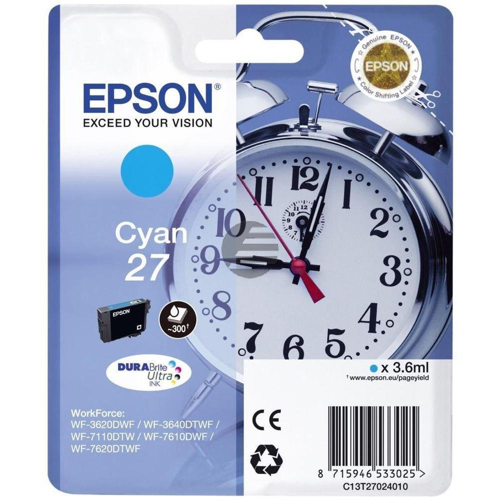 Epson Tintenpatrone cyan (C13T27024012, T2702)