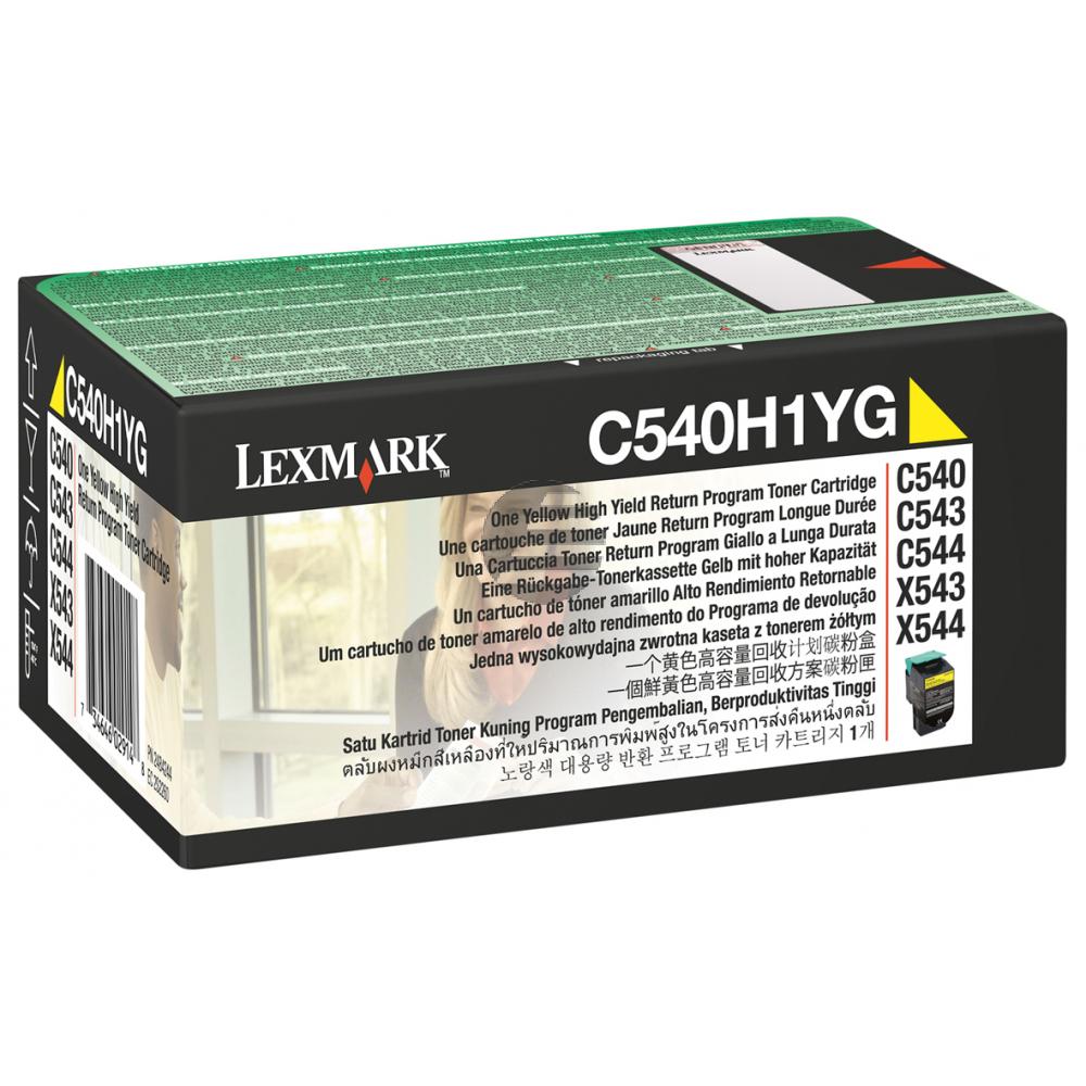 Lexmark Toner-Kit Prebate gelb HC (C540H1YG)
