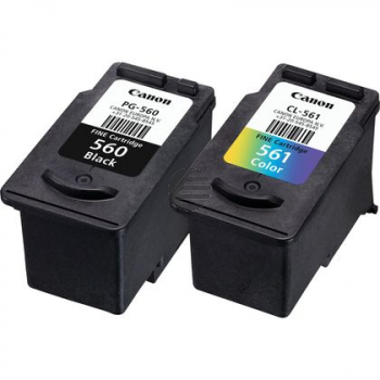 Canon Tintenpatrone cyan/magenta/gelb, schwarz (3713C005, CL-561, PG-560)