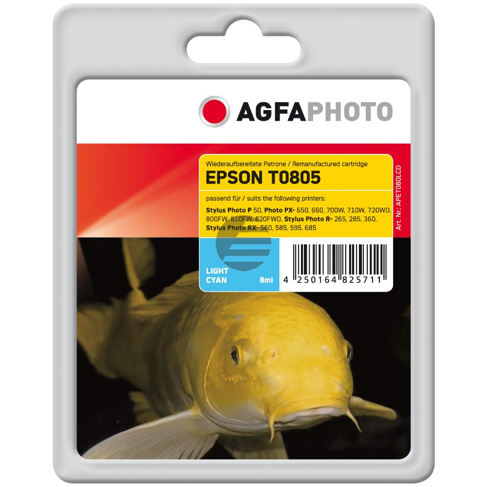 Agfaphoto Tintenpatrone cyan light (APET080LCD) ersetzt T0805