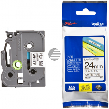 Brother Schriftbandkassette schwarz/weiß (TZE-251)