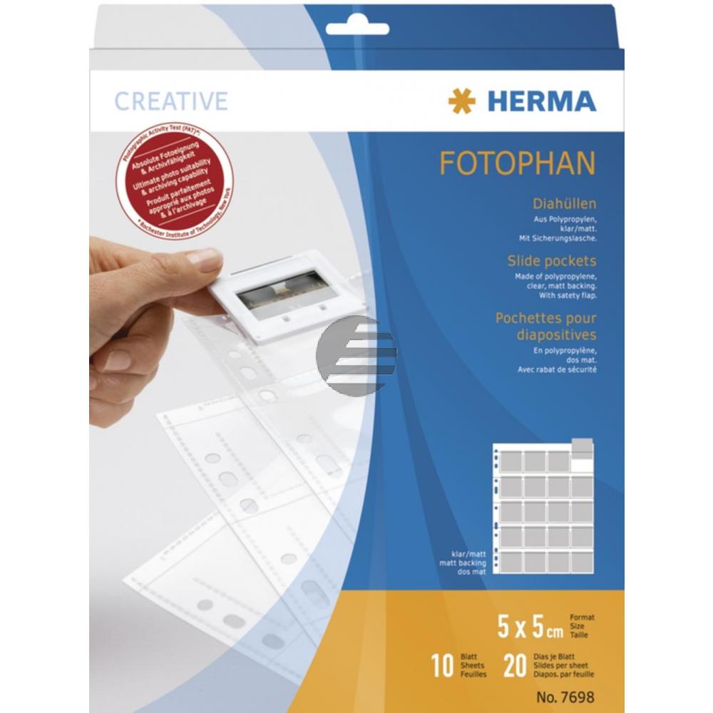Herma Diahüllen für Kleinbild klar/matt Inh.10 Dia-Format 5 x 5 mm