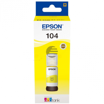 Epson Tintennachfüllfläschchen (ecotank) gelb (C13T00P440, 104)
