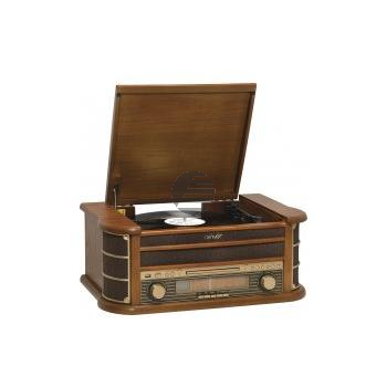 Denver MCR-50 Retro Plattenspielen mit Radio, CD, Kassettendeck, USB Eingang