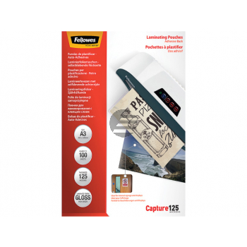 FELLOWES LAMINIERFOLIEN A3 SELBSTKLEBEND 5329001 100Blatt 128mic