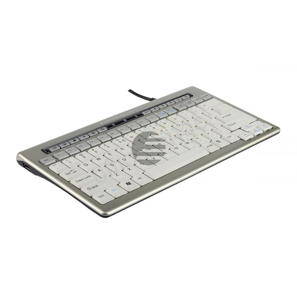 BNES840DGESW BAKKER TASTATUR DE/SWISS S-board 840 Design USB silber-weiss