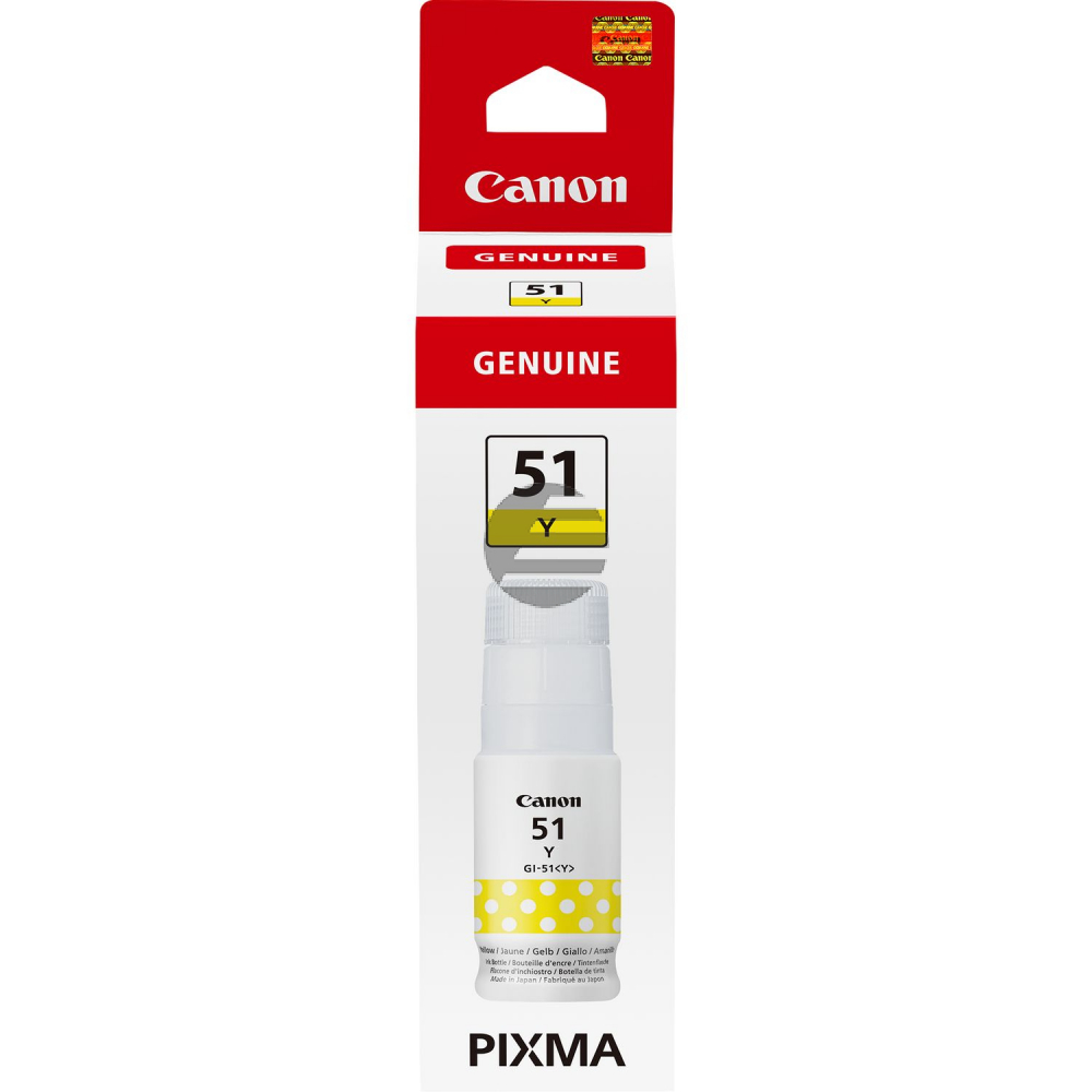 Canon Tintennachfüllfläschchen gelb (4548C001, GI-51Y)