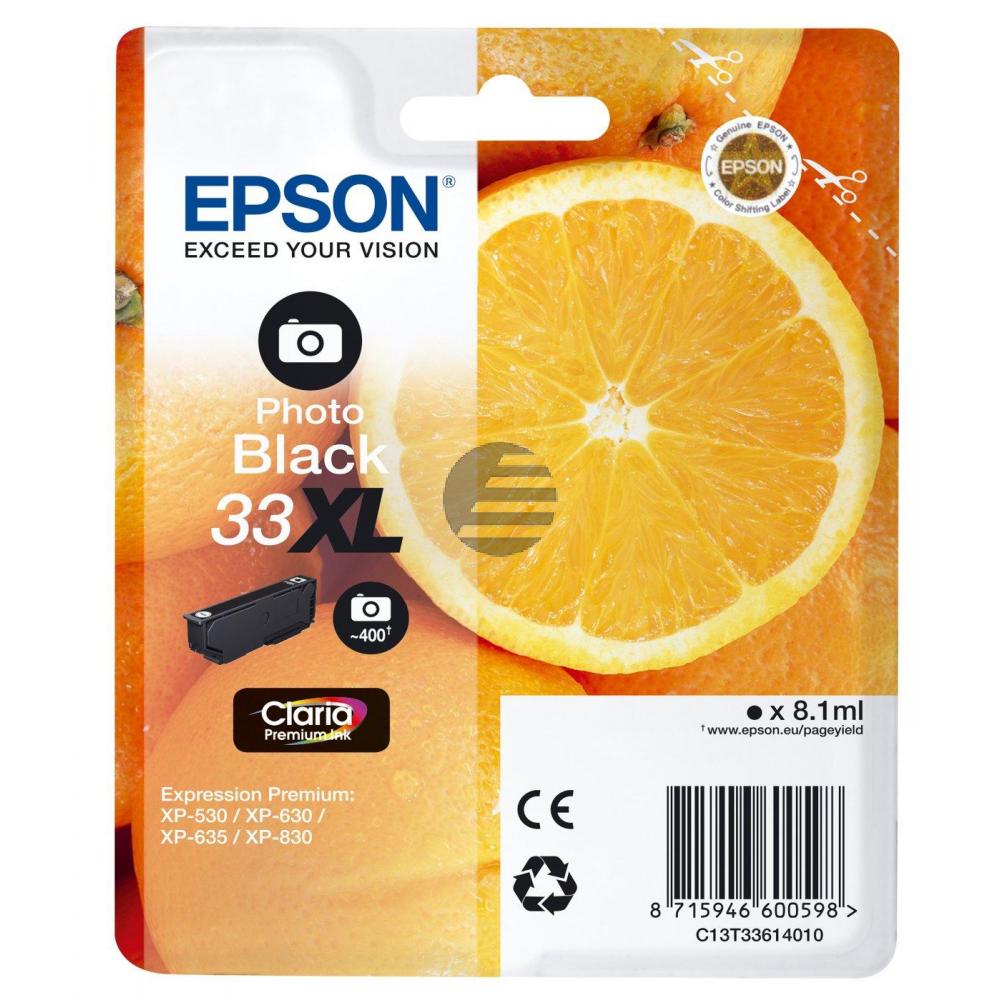 Epson Tintenpatrone photo schwarz HC (C13T33614012, T3361)