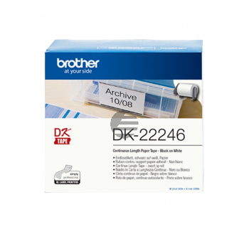 Brother Endlos-Etikett schwarz/weiß (DK22246)