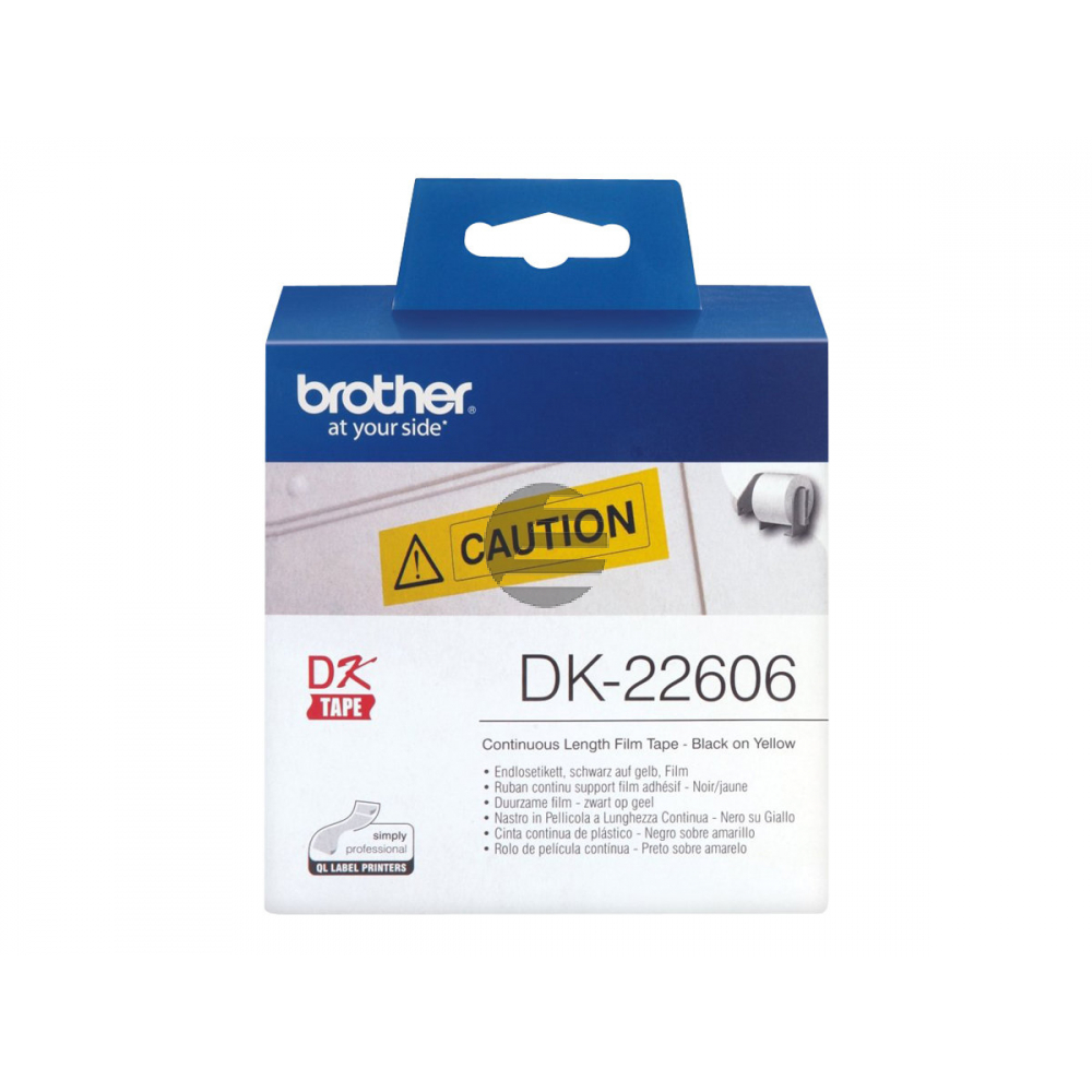 Brother Endlos-Etikett gelb (DK-22606)