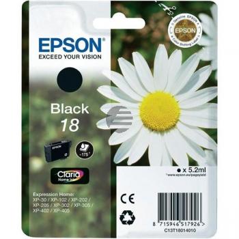 Epson Tintenpatrone schwarz (C13T18014012, T1801)