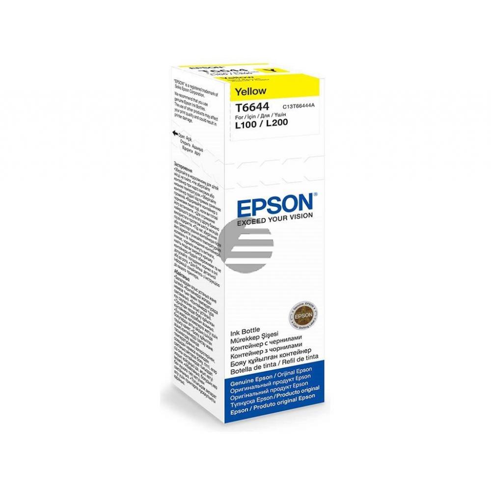Epson Tintennachfüllfläschchen gelb (C13T66444A, T6644)