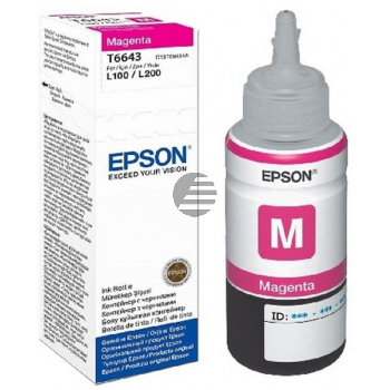 Epson Tintennachfüllfläschchen magenta (C13T66434A, T6643)