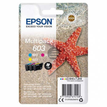Epson Tintenpatrone gelb, magenta, cyan (C13T03U54020, 603)
