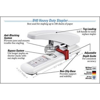 Novus Blockhefter B40 grau max. 100 Blatt 26/6 bis 23/13 Super