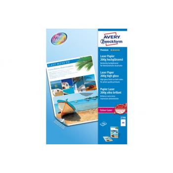 AVERY ZW. Laser Fotopapier A4 2798Z 200g, weiss 100 Blatt