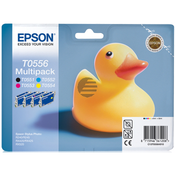 Epson Tintenpatrone gelb, magenta, schwarz, cyan (C13T05564010, T0556)