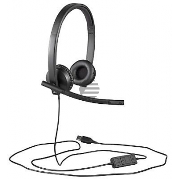 H570E LOGITECH USB COMPUTER HEADSET 981-000571 mit Kabel mono