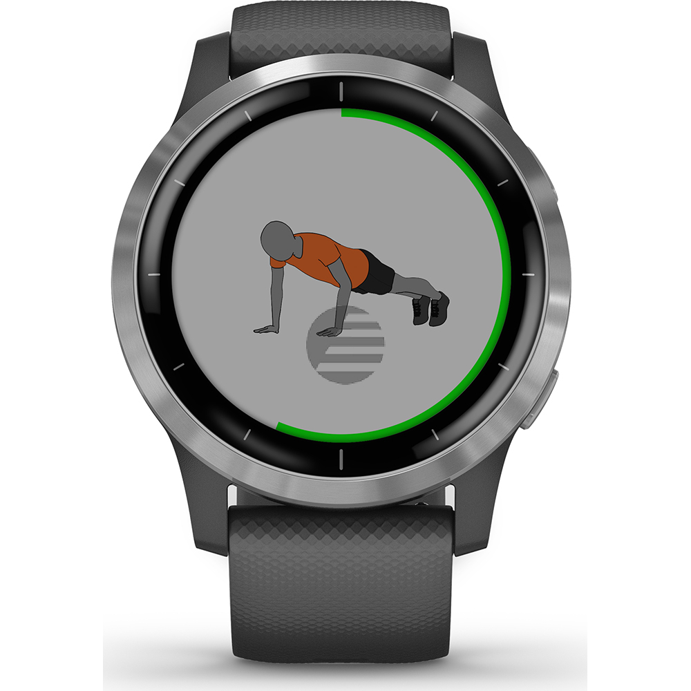 Garmin vivoactive 4 GPS-Fitness-Smartwatch dunkelgrau/silber