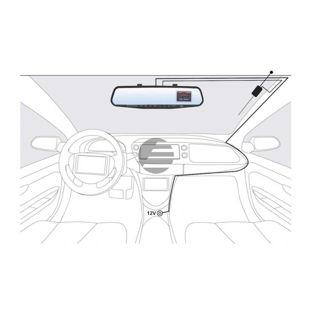 Albrecht DR 58 DAB+ Autoradio Adapter im Rückspiegel (BT, FSE)