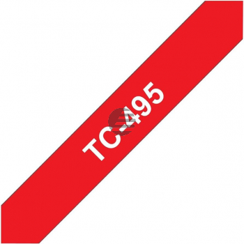 Brother Schriftbandkassette weiß/rot (TC-495)