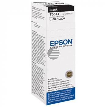 Epson Tintennachfüllfläschchen schwarz (C13T66414A, T6641)
