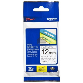 Brother Schriftbandkassette schwarz/transparent matt (TZE-M31)