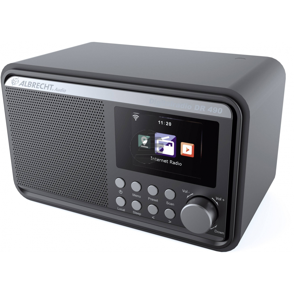 Albrecht DR  490, Hybridradio mit Internetradio, DAB+ und UKW, schwarz