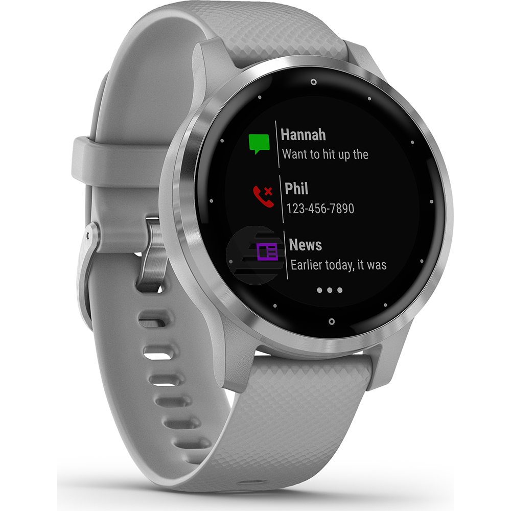 Garmin vivoactive 4s GPS-Fitness-Smartwatch grau/silber