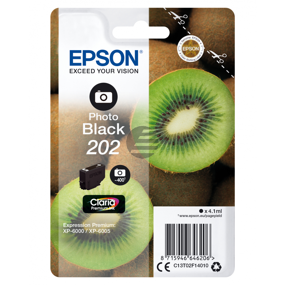 Epson Tintenpatrone schwarz photo SC (C13T02F14020, 202)