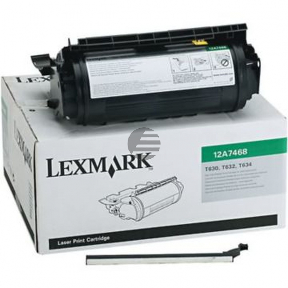 Lexmark Toner-Kartusche Prebate speziell für Etiketten schwarz (12A7468)