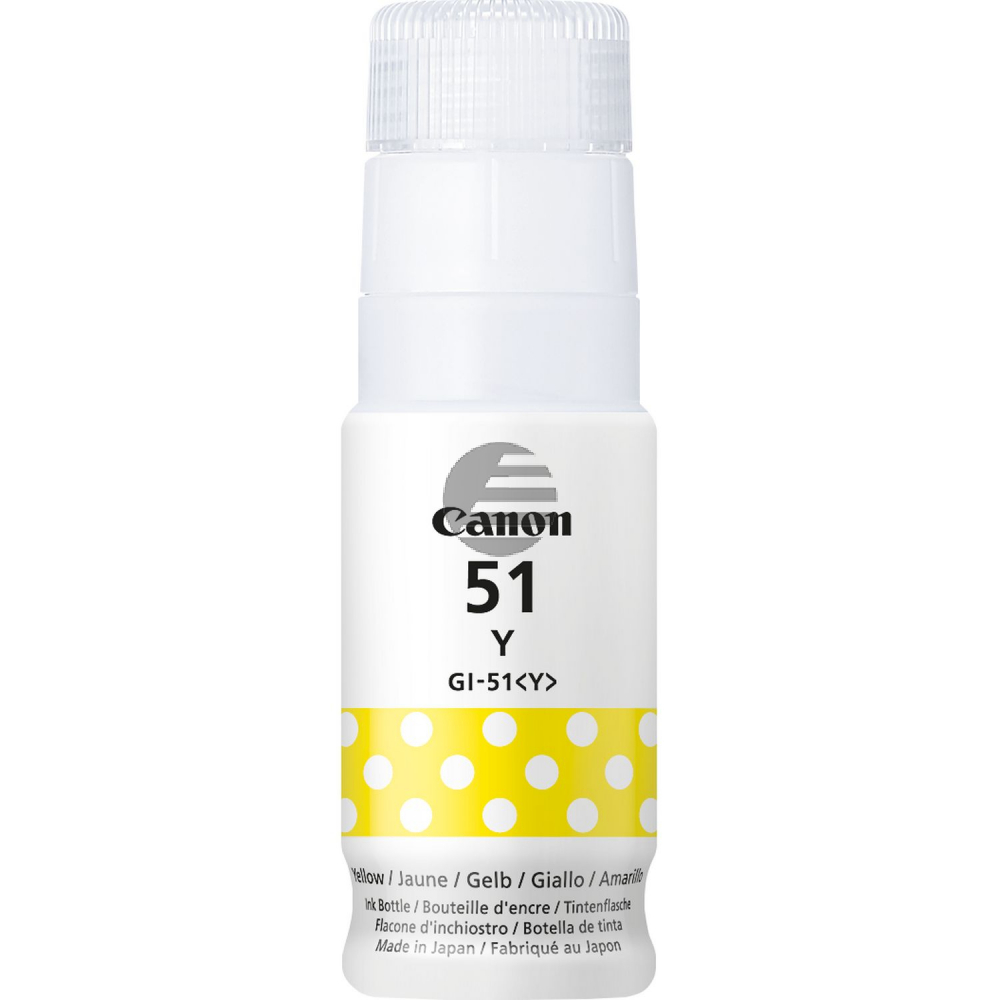 Canon Tintennachfüllfläschchen gelb (4548C001, GI-51Y)