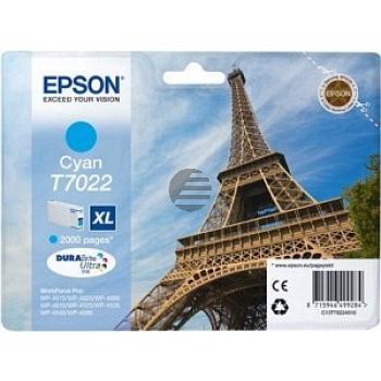 Epson Tintenpatrone cyan HC (C13T70224010, T7022)