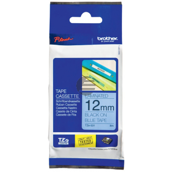Brother Schriftbandkassette schwarz/blau (TZE-531)