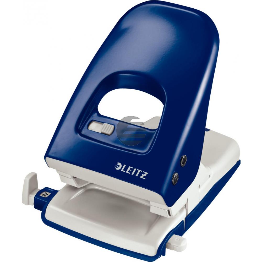 Leitz Registraturlocher 5138 blau 4,0 mm 40 Blatt Anschlagschiene