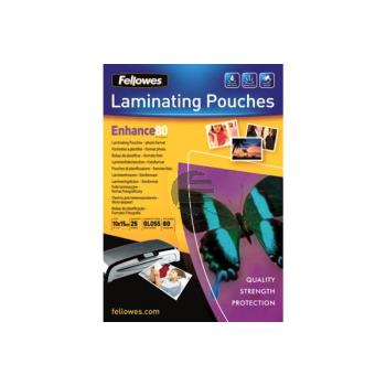 FELLOWES Folientasche 80mic 10x15cm 5440602 glossy 25 Stück