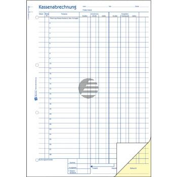 AZ Kassenabrechnung 428 A4 Hoch weiß/gelb Inh.2x50 Blatt Avery Zweckform