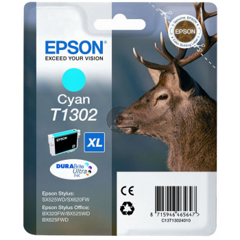 Epson Tintenpatrone cyan HC (C13T13024022, T1302)