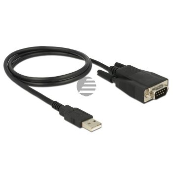 Adapter USB 2.0 Typ-A Stecker > 1 x Seriell RS-232 DB9 Stecker mit Schrauben und Muttern ESD Überspannungsschutz
