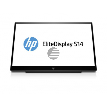 HP EliteDisplay S14, 14 Zoll LED, 1920 x 1080 Pixel Full HD, 16:9, USB, Schwarz